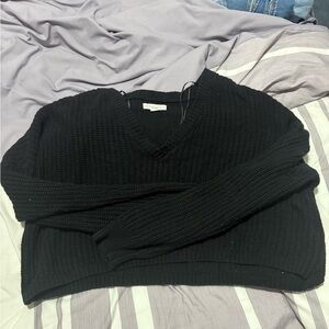 Aeropostale Black V-Neck Sweater
